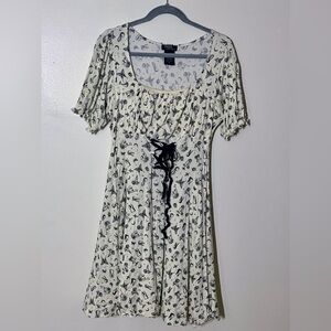 Thorne and Fable Cottagecore “Mushrooms” Lace Up Corset top Mini Dress XL